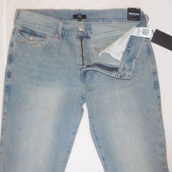 True Religion Men’s GENO SN Flap Relaxed Slim Light Brick Wash Jeans 36x32 NWT - Picture 9 of 10
